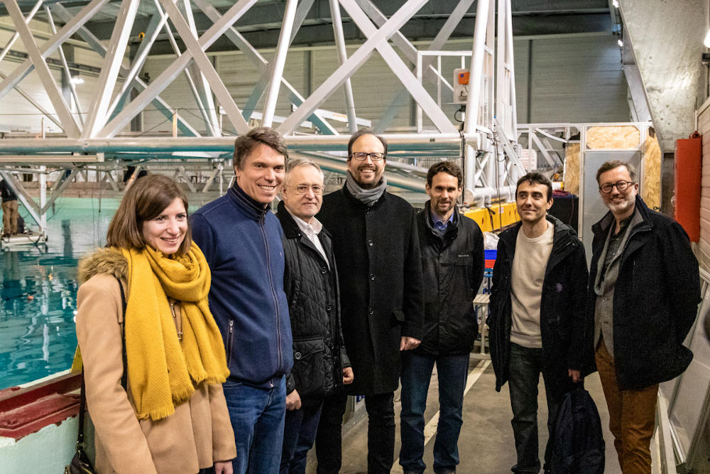 Visite des bassins de Centrale Nantes lors de la signature de la chaire*