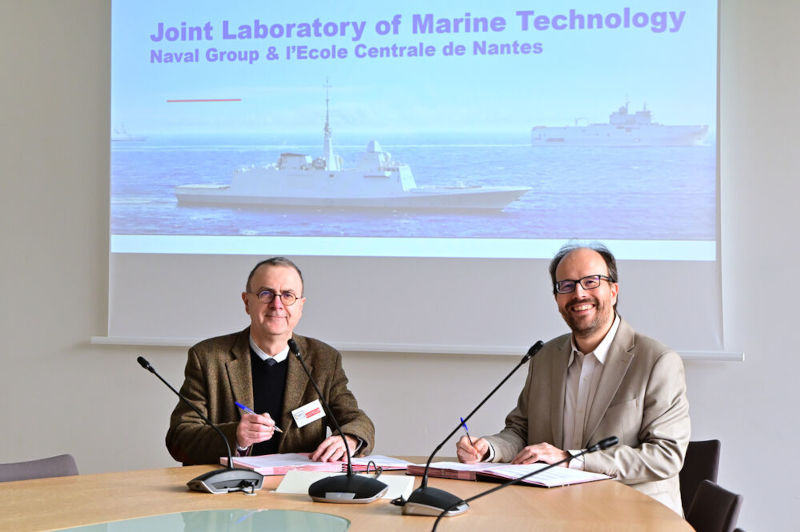 Frédéric Vignal : Directeur Innovation Offres Naval Group et Jean-Baptiste Avrillier, directeur de Centrale Nantes