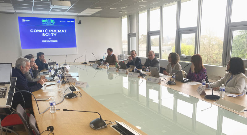 Photo du comité Premat du programme SCI-TY dans la salle des conseils de Centrale Nantes